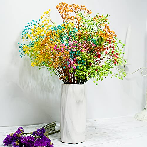 Keramische vaas, steenpatroon decoratieve vaas in stijl bloemenhouder gedroogde bloemenversiering voor thuis kantoor woonkamer handwerk bloemenarrangement, cadeau voor bruiloft housewarming party decoratie - Afbeelding 7