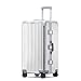 TCTNT 30" Premium Full Aluminium Trunk Style Suitcase, 76 x 41 x 35 cm, TSA Locks, 360° Spinner Wheels, Silver