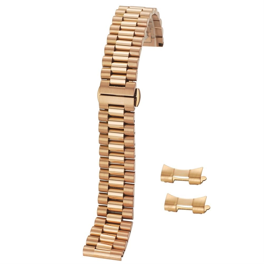 Bracelets de Montre Bracelet en Acier Inoxydable 12mm 13 14 16 17 18mm 19 20mm 21 22mm Bracelet de Remplacement 3 rangées Bracelet