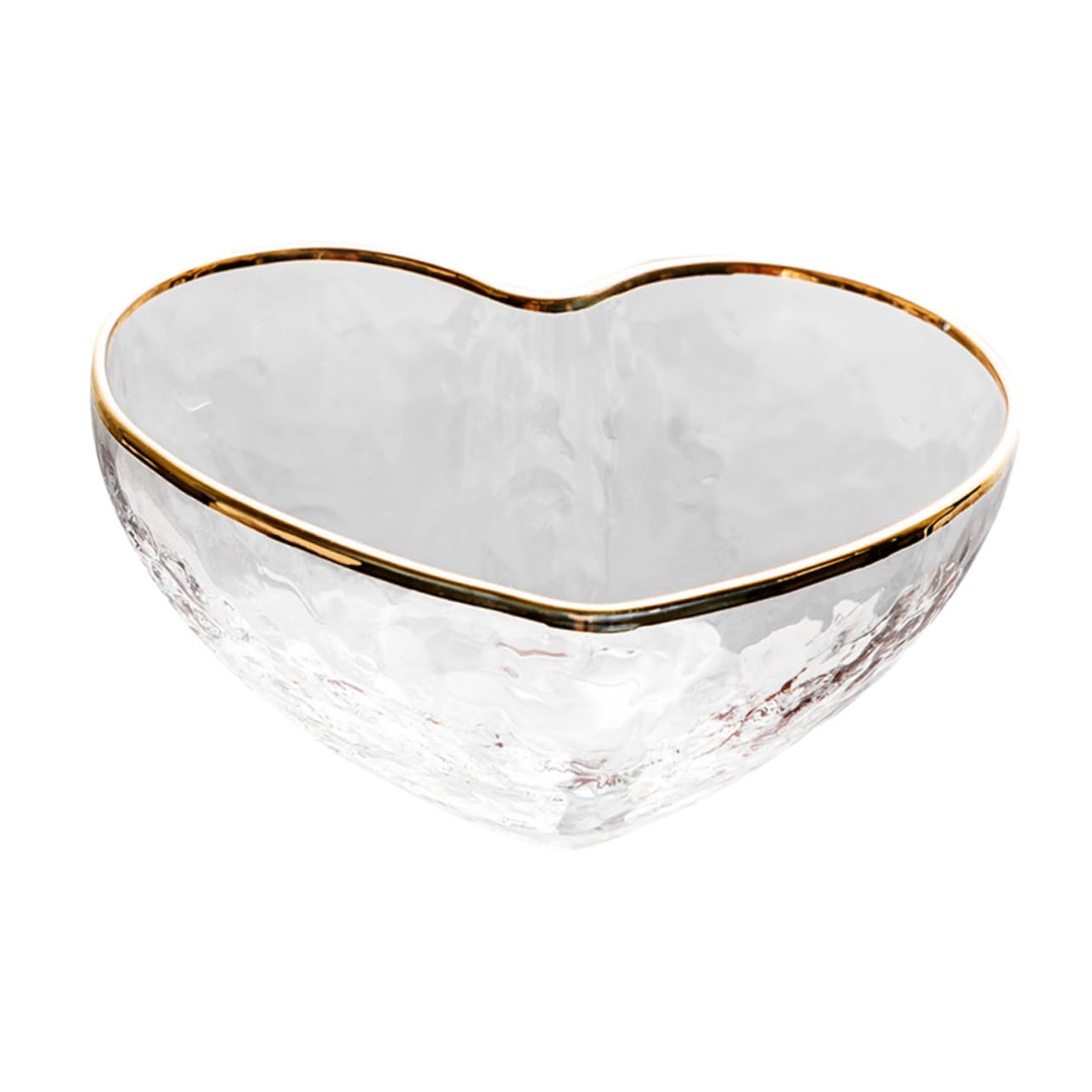 Set Mit 3 Herzförmigen Glasschalen – Goldrand, Für Salat, Obst, Desserts (415 Ml, 250 Ml, 105 Ml)