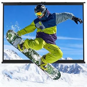Beamer Leinwand 80 Zoll 16:9, Mobile Business und Heimkino Beamer Tragbar 4K und 8K Ultra Pull-up Projektor Leinwand Bodenprojektor Bildschirm, Einstellbarer für Heimkino Präsentation 170x100cm
