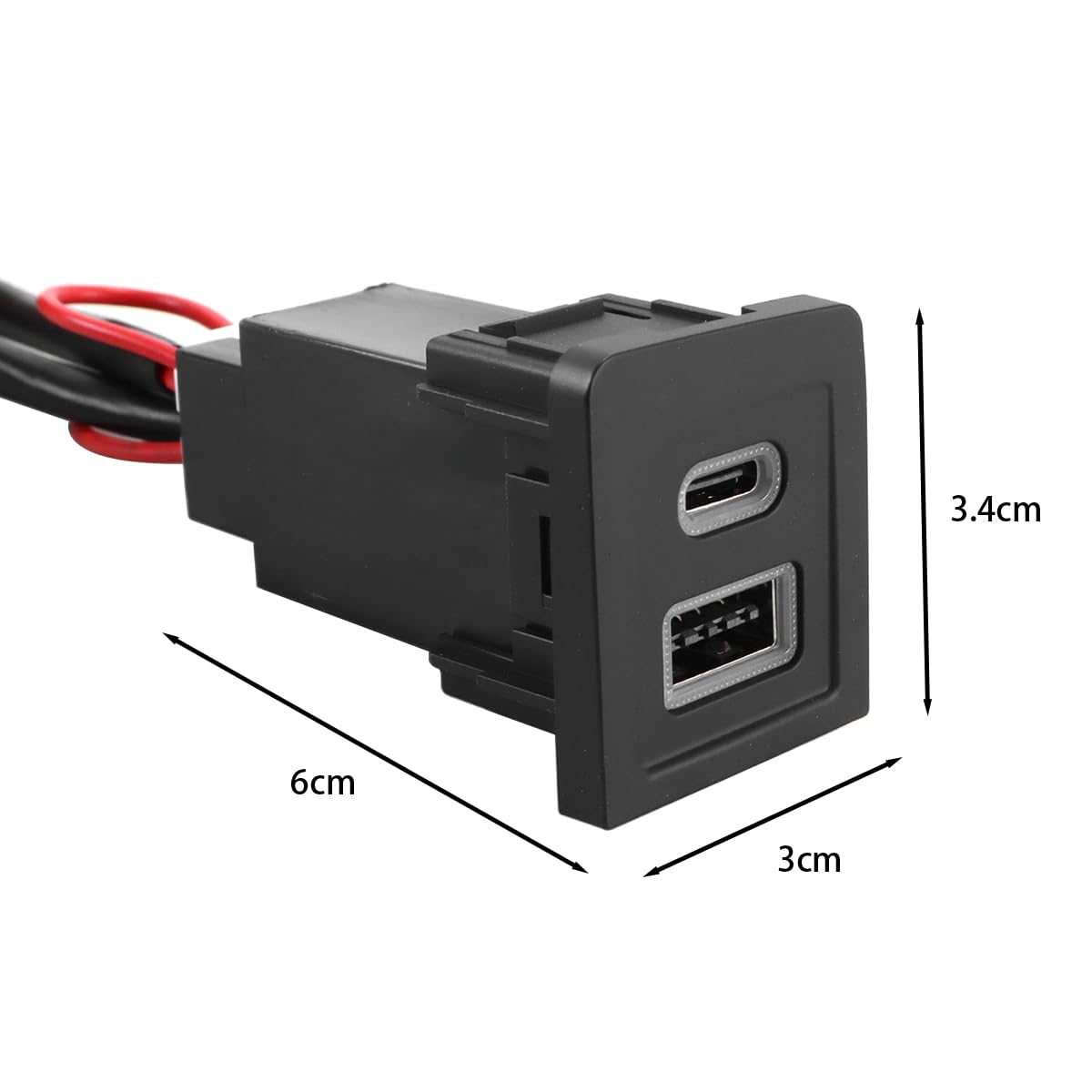 Szybka ładowarka do telefonu samochodowego QC3.0 USB, odpowiednia do Volkswagen Multivan T5 2003-2009.