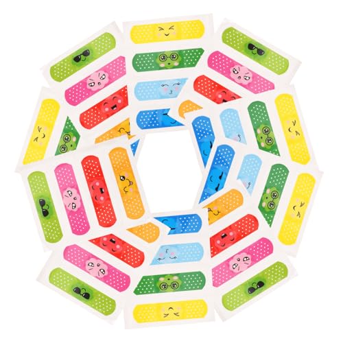 DECORNIJIA 40 piezas Unidades Apósitos Adhesivos Infantiles Impermeables y Transpirables Curación sin Irritación Banda Elástica Colorida con Diseños de Dibujos Animados para Pequeños Cortes