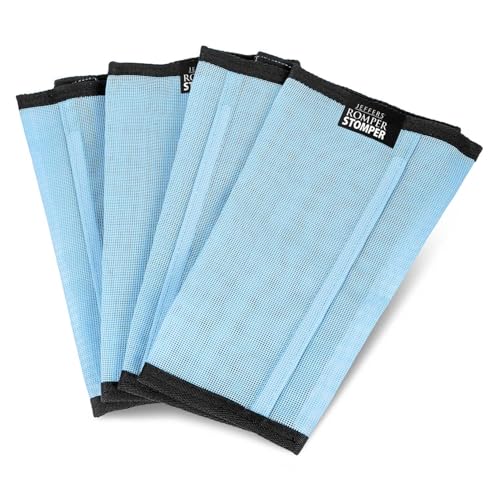Jeffers Romper Stomper Fly Boots for Horses, Light Blue, Medium, Breathable Mesh Horse Leg Protection Leggings, Adjustable, Chemical Free, Easy Clean, Reduce Stomping, Equine Accessories - 4 Pack