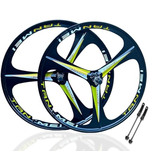 ZCXBHD 26" ܂肽ݎ]ԗp }OlVE BMX zC[Zbg 3{X|[N s[X\ ]ԃfBXNu[LΉ 100/135mm nu 6-9[^[(Blue- Yellow,Pair)