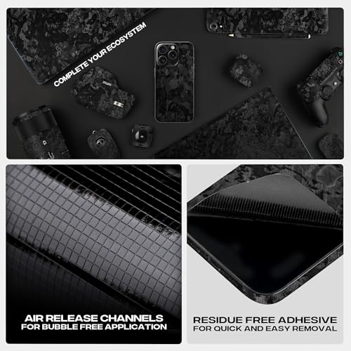 Image of Capes Tablet Skins Compatible with Samsung Galaxy Tab S9 FE Plus | Ultra-Thin Protective Film | Anti-Scratch Vinyl Decal Skin | Not Case /Cover (Forged Carbon, Back Skin)