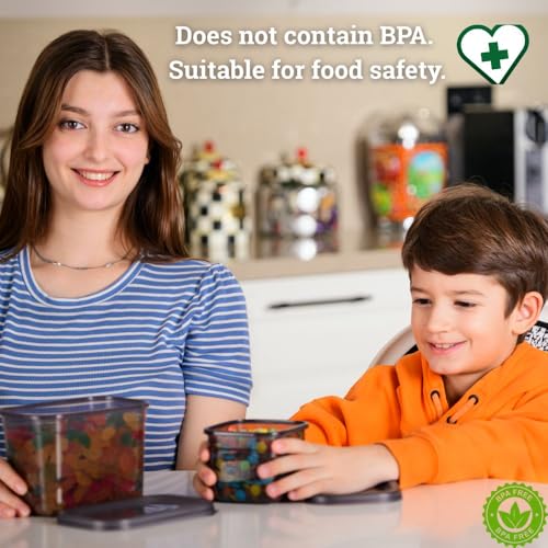 12-Piece BPA-Free Airtight Food Storage Containers with Lids and Labels