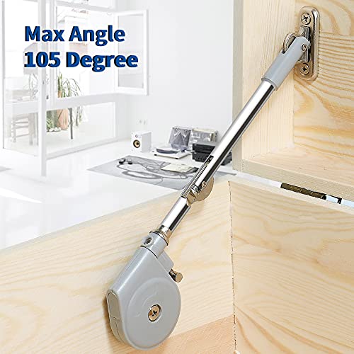 RUYUFE Lid Stay 105 Degree Open with Soft Close, Lid Support for Toy Box and Upward Top-Opening Flap Doors, Easy to Install - Image 5