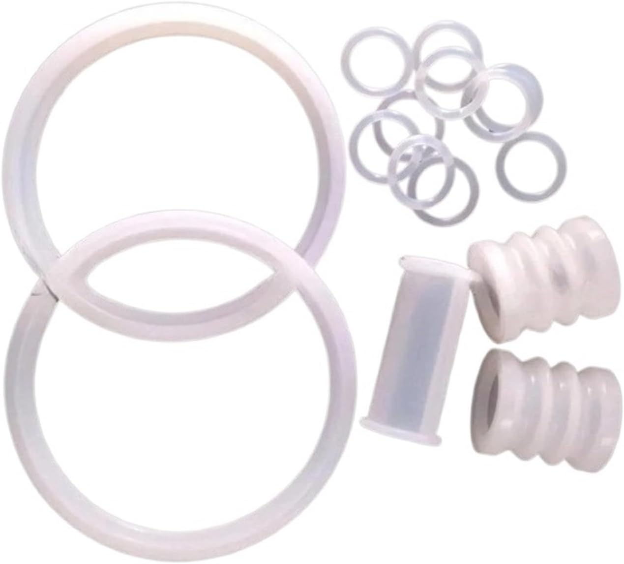 15+2Pcs Silicone Seal Rings Gaskets Accessories Tubes Components Ice Cream Machines Soft Serve Machine Spare Parts ，Compatible for VEVOR ，Compatible for YKF