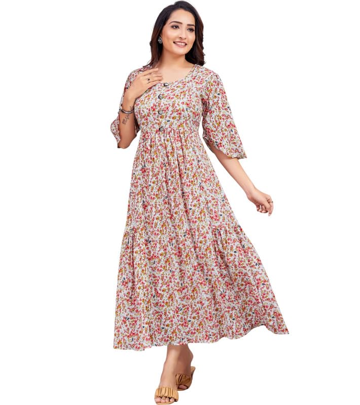 Image of Polyester Floral Regular Women Kurta