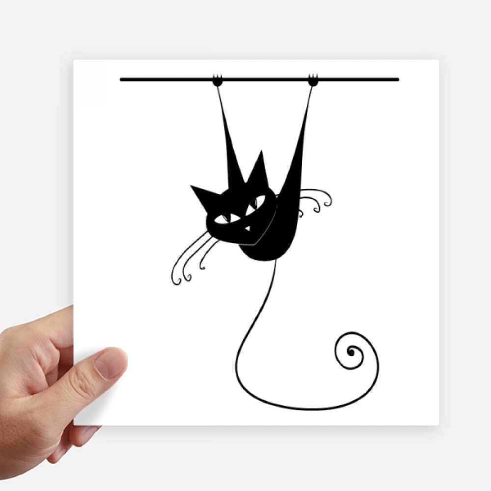 Autocollant chat noir Halloween 20cm pour masquer les rayures