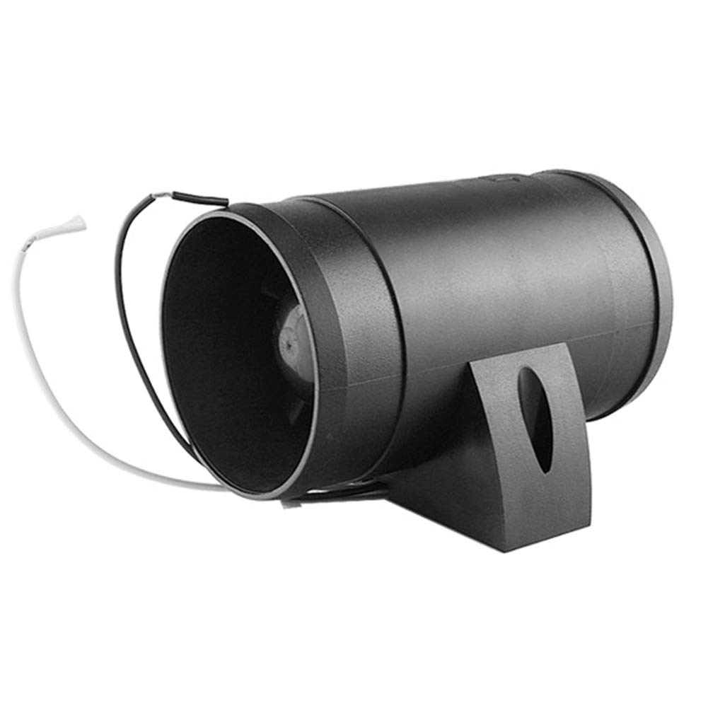 MoreChioce Ventilador de Conductos Silencioso 12V 3 Pulgadas Extractor de Ventilación Axial Negro de Bajo Ruido para Barco, RV, Yate, Cocina