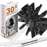30 Feet Dryer Vent Cleaner Kit Lint Remover Fireplace Chimney Brushes Extends Up to 30 Feet Synthetic Brush Head