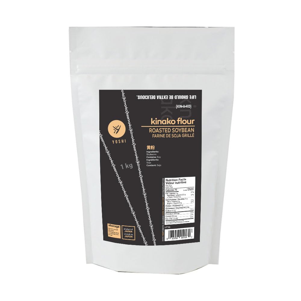 kinakoページ① YOSHI Kinako Soybean Powder - 100% Natural Roasted Flour, 1kg