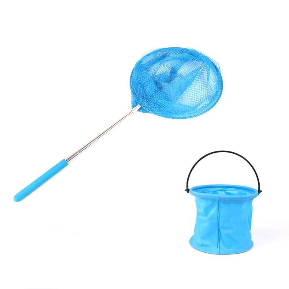 Unbekannt Butterfly Net Childrens Butterfly Net Telescopic Nets Butterfly Net Fishing Net with Folding Bucket for Catching Insects Fishing Play