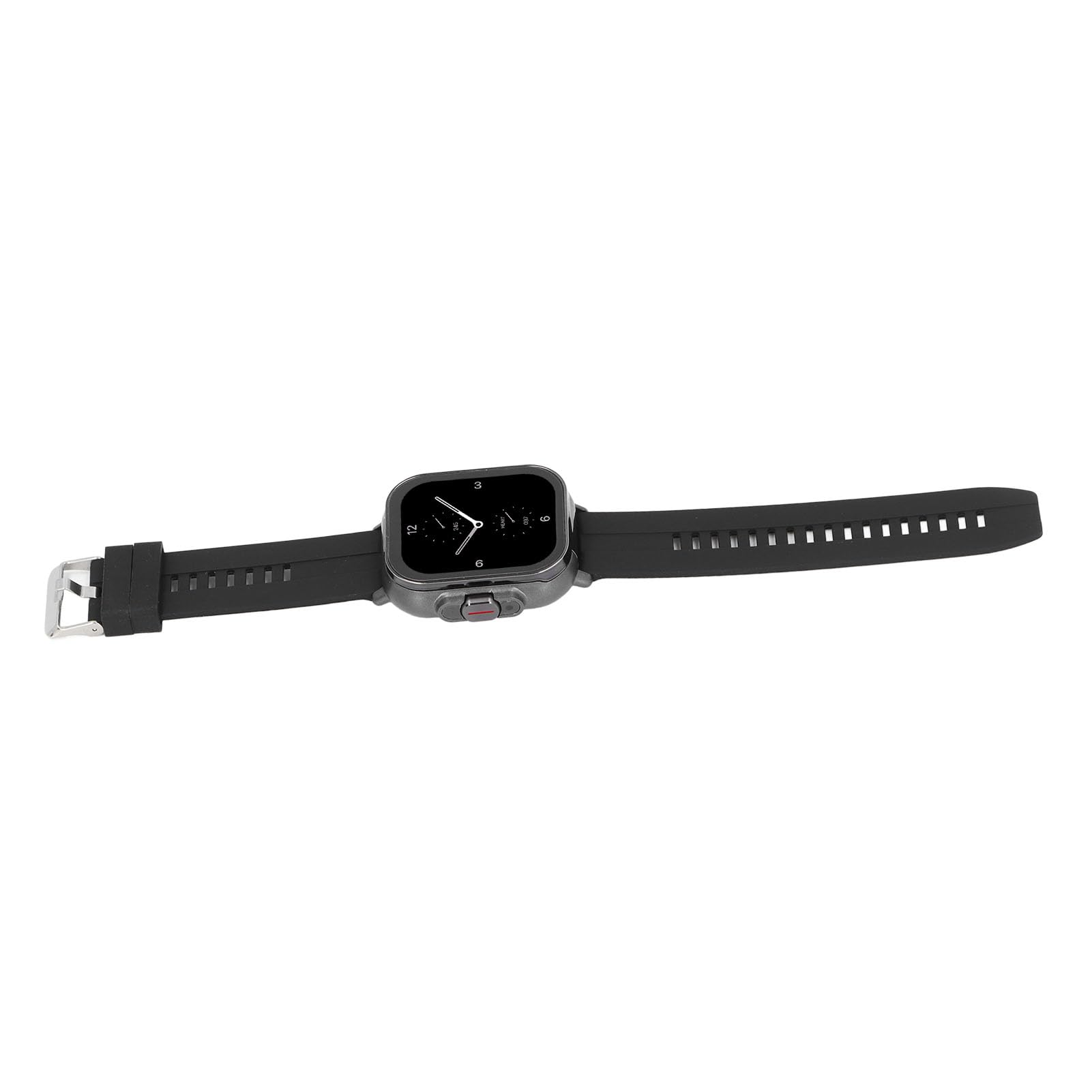 Topiky Montre Connectée 2 en 1, avec écouteurs, Bluetooth 5.3, Longue Durée de Vie de la Batterie, Montre de Sport, de Fitness, pour Un Style de Vie Actif (Coque Noire (Silicone Noir))
