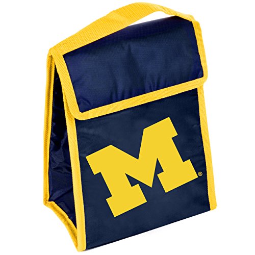NCAA Michigan Wolverines Big Logo Lunch Bag, Blue