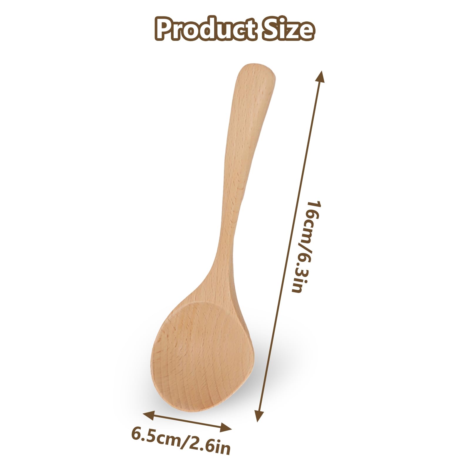 2 Mestoli Da Minestra In Legno - Cucchiai Naturali 18.5 Cm, Per Zuppe E Porridge, Gancio Appendi