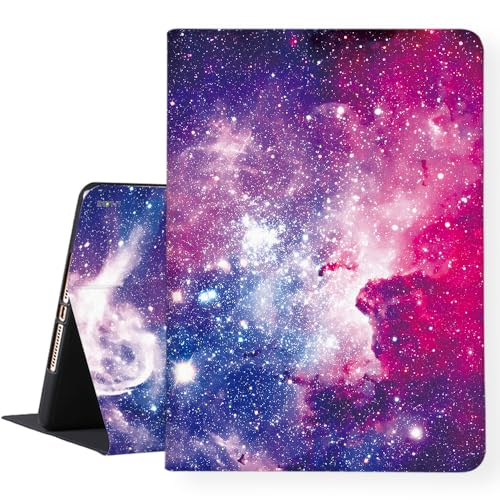 LI-LOVE Case for iPad 9th 8th 7th Generation 10.2 inch 2021 2020 2019 Release Galaxy Protective Soft TPU Folio Stand Cover Auto Wake Sleep Smart Lightweight Slim Adjustable Angles Leather Case
