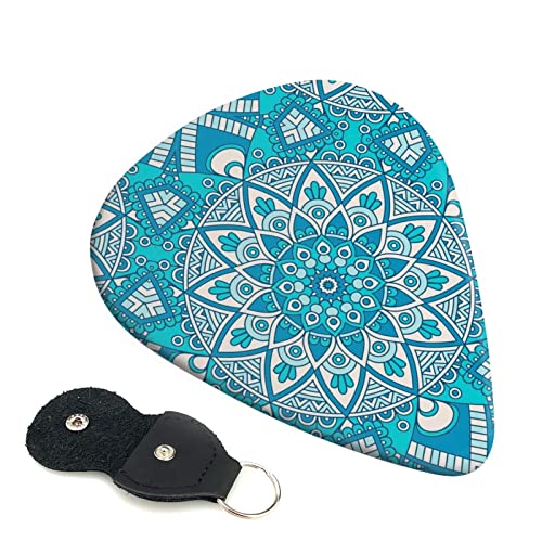 Lot de 6 médiators pour guitare acoustique et électrique Motif mandala vintage avec boîte de rangement - Les Beatles, Paul McCartney, John Lennon, RIngo Starr, George Harrison Lot de 6 médiators pour guitare acoustique et électrique Motif mandala vintage avec boîte de rangement