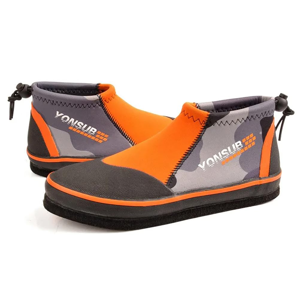 WYYHAA Rock Fishing Boots with Anti-Slip Felt Sole - 3MM Neoprene Wading Shoes for Men & Women, Durable Surf, Reef, River, and Underwater Hunting Boots for Diving & Kayaking