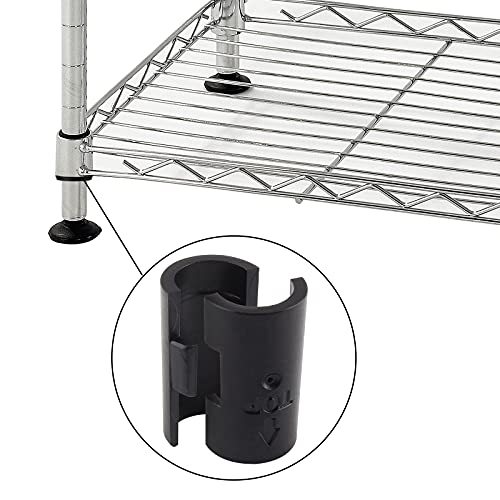 Jersvimc 36 Pair(72 Piece) 7/8 Inch Wire Shelf Lock Clips, Shelving Plastic Clips Replacement Sleeve Shelf Clips for Wood Metal Wire Shelving Post Pole