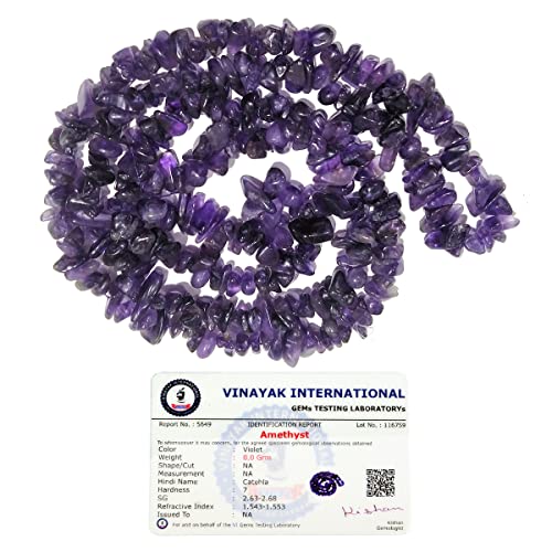Image of Reiki Crystal Products Certified Natural Crystal Stone Chip Mala Necklace Collection for Men & Women, Reiki Energized Gemstone Jewellery for Meditation, Yoga, Spiritual Styling & Everyday Wear, Multiple Stone Variants