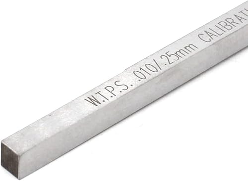 Miniatura 6 de Calibrador de soldadura con bloque de calibración de 2 piezas con herramientas de inspección de profundidad de corte inferior y lectura métrica.