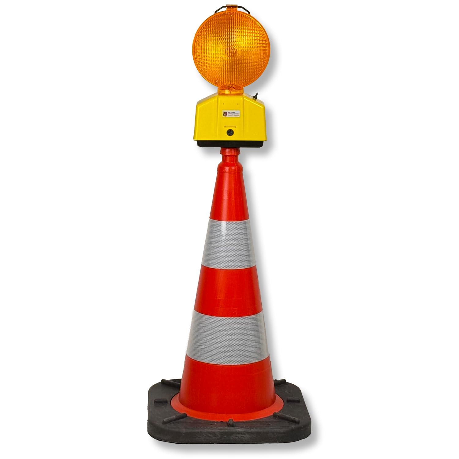 UvV-VarioBLITZ – Leitkegel mit Blitz-Warnleuchte (75 cm Bigfoot Leitkegel + VarioBLITZ)