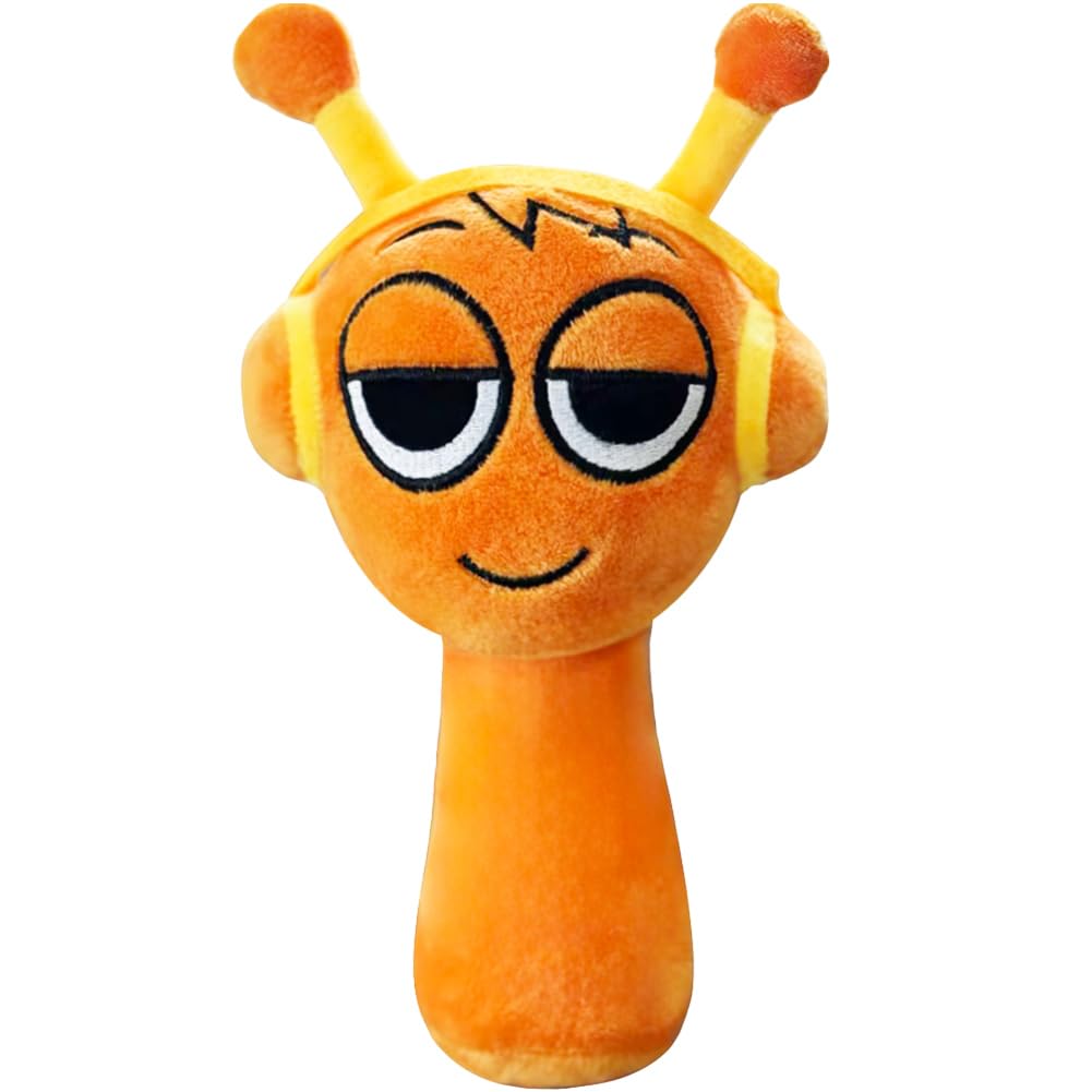 S-prunki Plush Toy,9.8" Soft & Squishy Stuffed Animal Inspired By Game,Cute Collectible Plush For Kids & Fans,Ideal Stocking Stuffers For Boys,Girls, Ages 4-10+ (Orange)