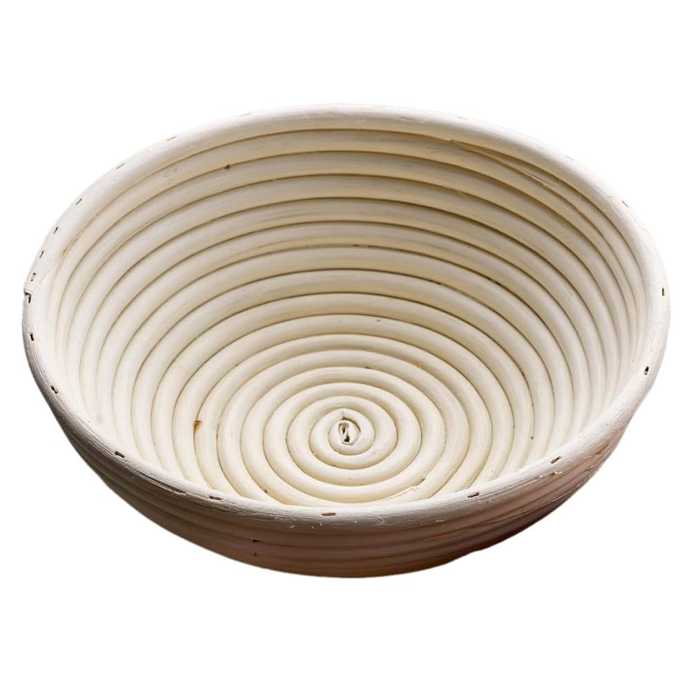 Osmond Bread Protection Basket, Dough Protection Basket Round Handmade Rattan Basket, Handmade Bread Making Kit 23x8cm