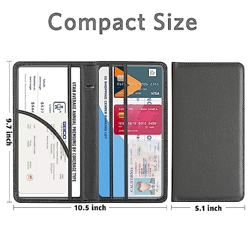 Image of CoBak Car Registration and Insurance Holder | Vehicle Glove Box Organizer, Auto Truck Compartment Document Case with Magnetic Closure for Insurance & Driver License