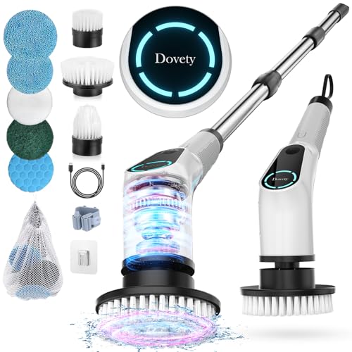 Dovety Electric Spin Scrubber – Cordless 8-Head Brush