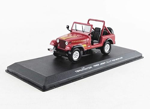 Jeep CJ-7 Renegade 1983 de Sarah Connor - The Terminator (1984), auténtica decoración de películas, detalles cromados, neumáticos de goma reales,