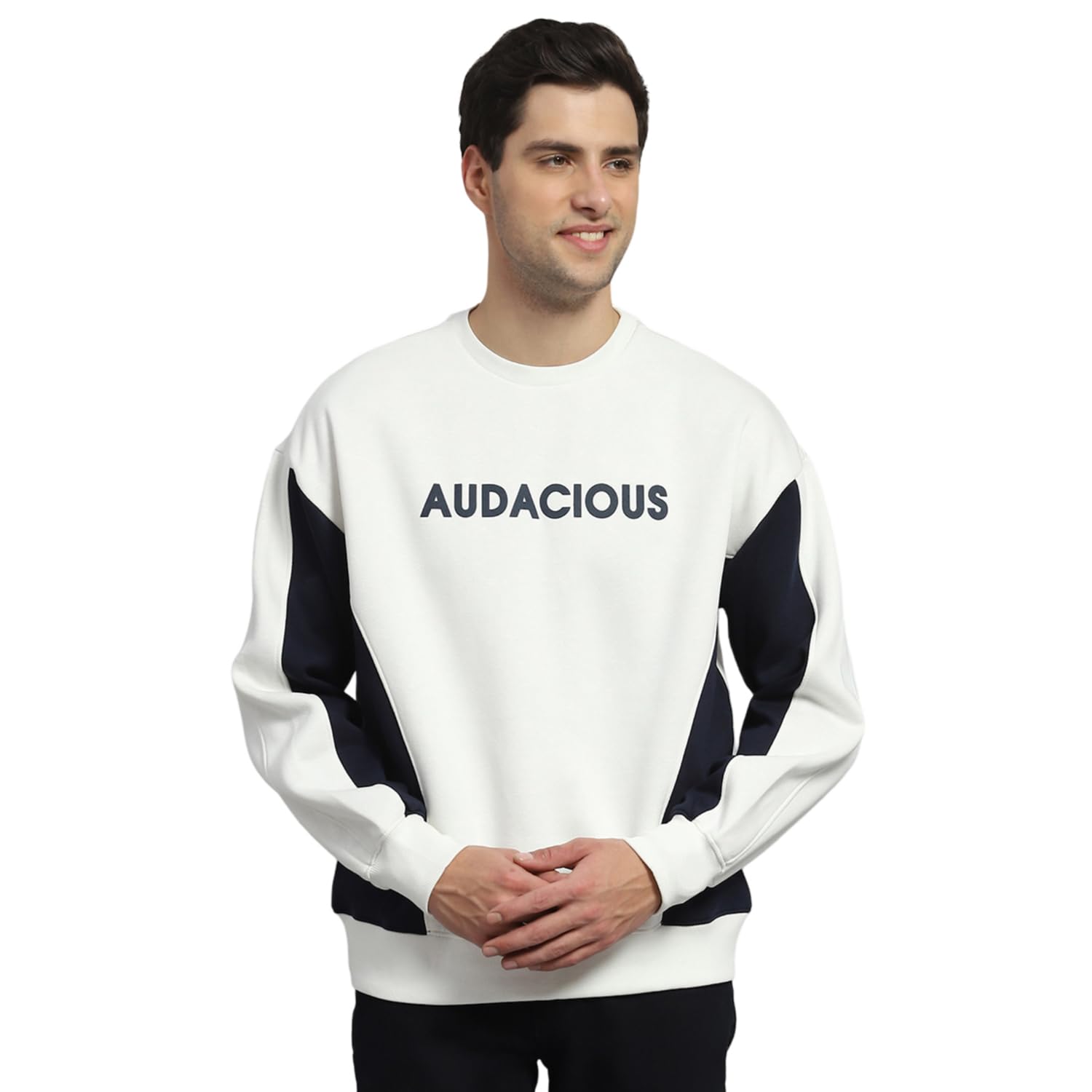 Monte Carlo Mens Printed White Round Neck Full Sleeve Sweatshirt-picture-17