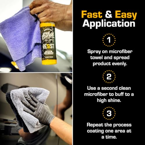 RESIST Graphene Spray Coating - UV Ceramic Coating for Cars - 2-in-1 Hybrid Formula Ceramic Spray Coating for Cars for Incredibly Slick, Glossy Finish - Graphene Ceramic Coating Protection for Car - Image 6