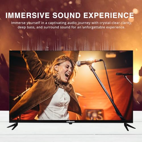 Image of Uniboom Optima Series 109 cm (43 inch) HD Smart LED TV| Android TV with Voice Command App | 5000+ Free Movies | 30W Sonic Boom Speakers | 500+ Certified Apps | Mobile Remote | 43S-ULT-AED