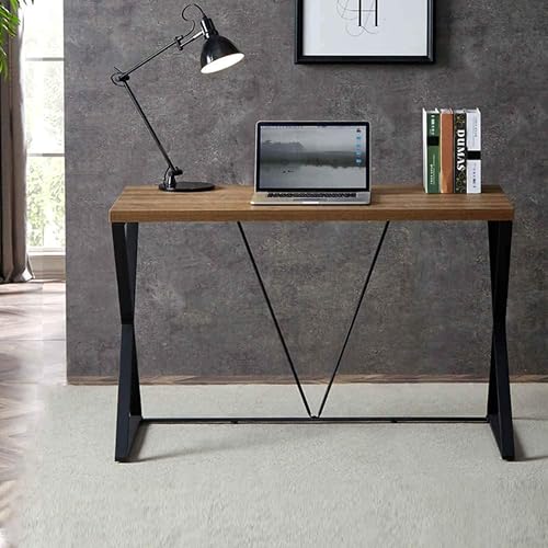 Image of Klaxon Engineered Wood Iron Study Table with Drawer, Multi-Usage Laptop Desk & Home Office (Printo-FD, DIY Installation) (FD & Black, Heli -FD)