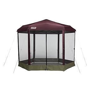 Coleman Back Home Screened Canopy Tent with Instant Setup, Outdoor Gazebo for Bug-Free Lounging, Fits Over Picnic Tables, Ideal for Parties, Events, Tailgates, Dining, & More