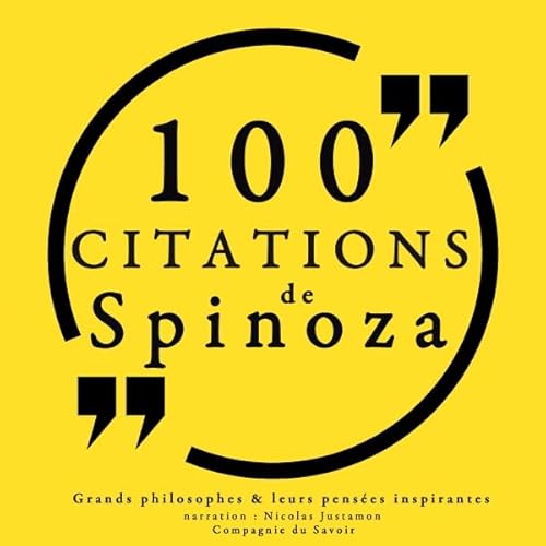Couverture de 100 citations de Spinoza