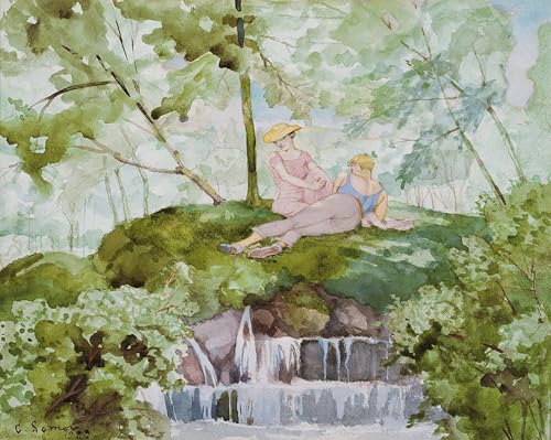 Amoureux paysage Somov Peinture Toile Pour Décoration Chambre