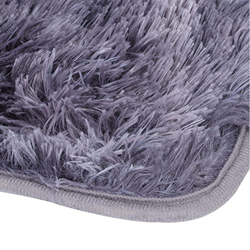 MIWEITOO Badematten-Sets, 3-teilig, Rutschfester Chenille-Badeteppich, weicher, Rutschfester Toilettendeckelbezug, Badematte, Konturteppich, Heimdekoration(grau) – Bild 6