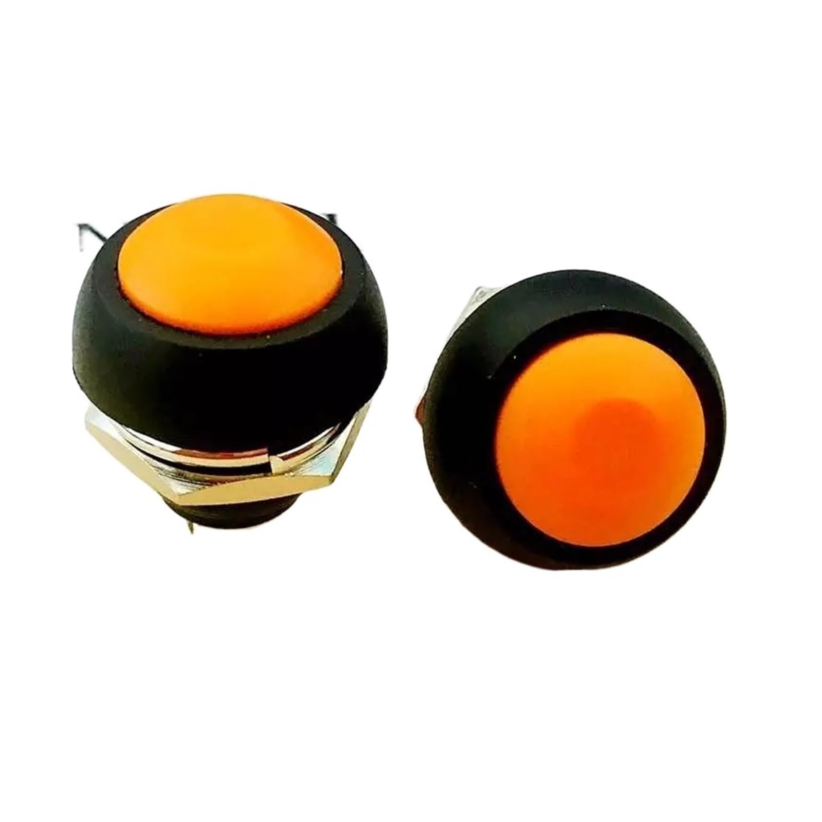 Interruptor de botón naranja impermeable para coche y lámpara en pack de 10 unidades