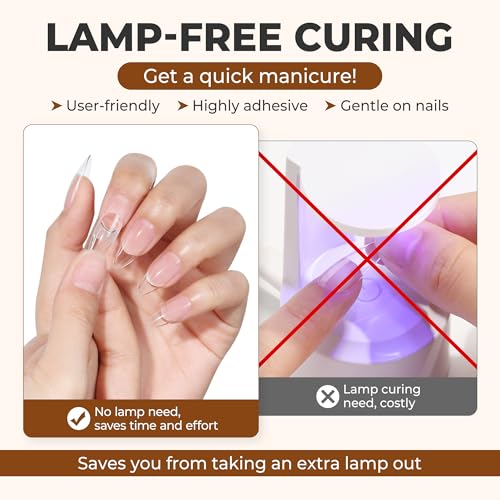 Image of UNA GELLA Super Strong Nail Glue 2Pcs*10ml Semi Solid | Nail Glue for Press Ons No Lamp Needed 10s Quick Drying Solid Nail Glue Gel for Acrylic Fake Nails Extensions Long Lasting