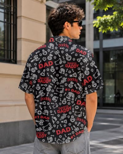 Image of 99TIMORO Horror Movie Men's Halloween Button Down Shirts Short Sleeve Top