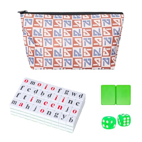 Mahjong Tile Set con 108 fichas y dados