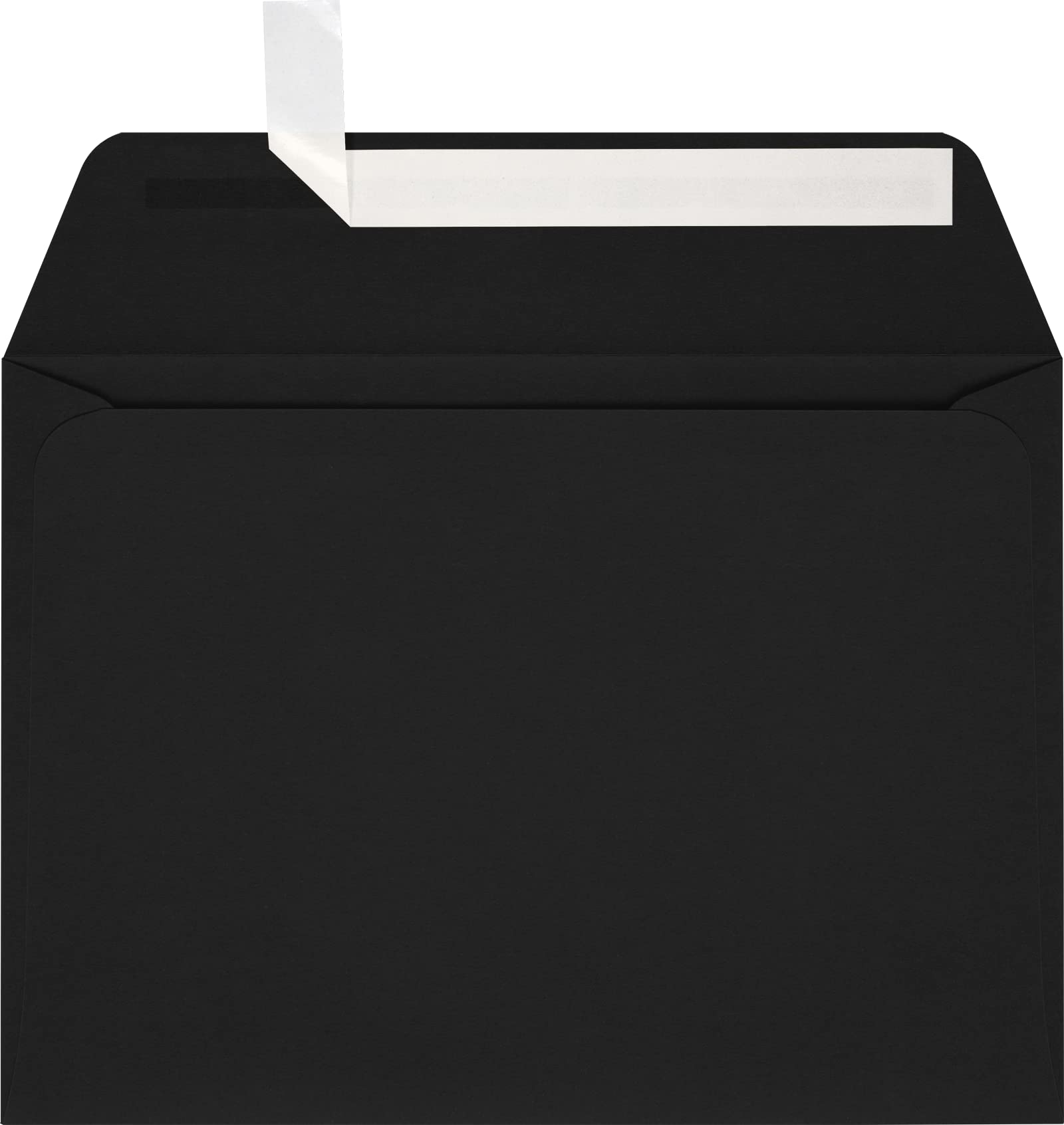 LUXPaper A7 Full Face Window Envelopes | Peel & Press | 5 1/4" x 7 1/4" | Midnight Black | 80lb. Text | 50 Qty