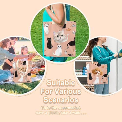 Bolsa portátil para gatos pequeños en lona de hombro lavable color marrón 8