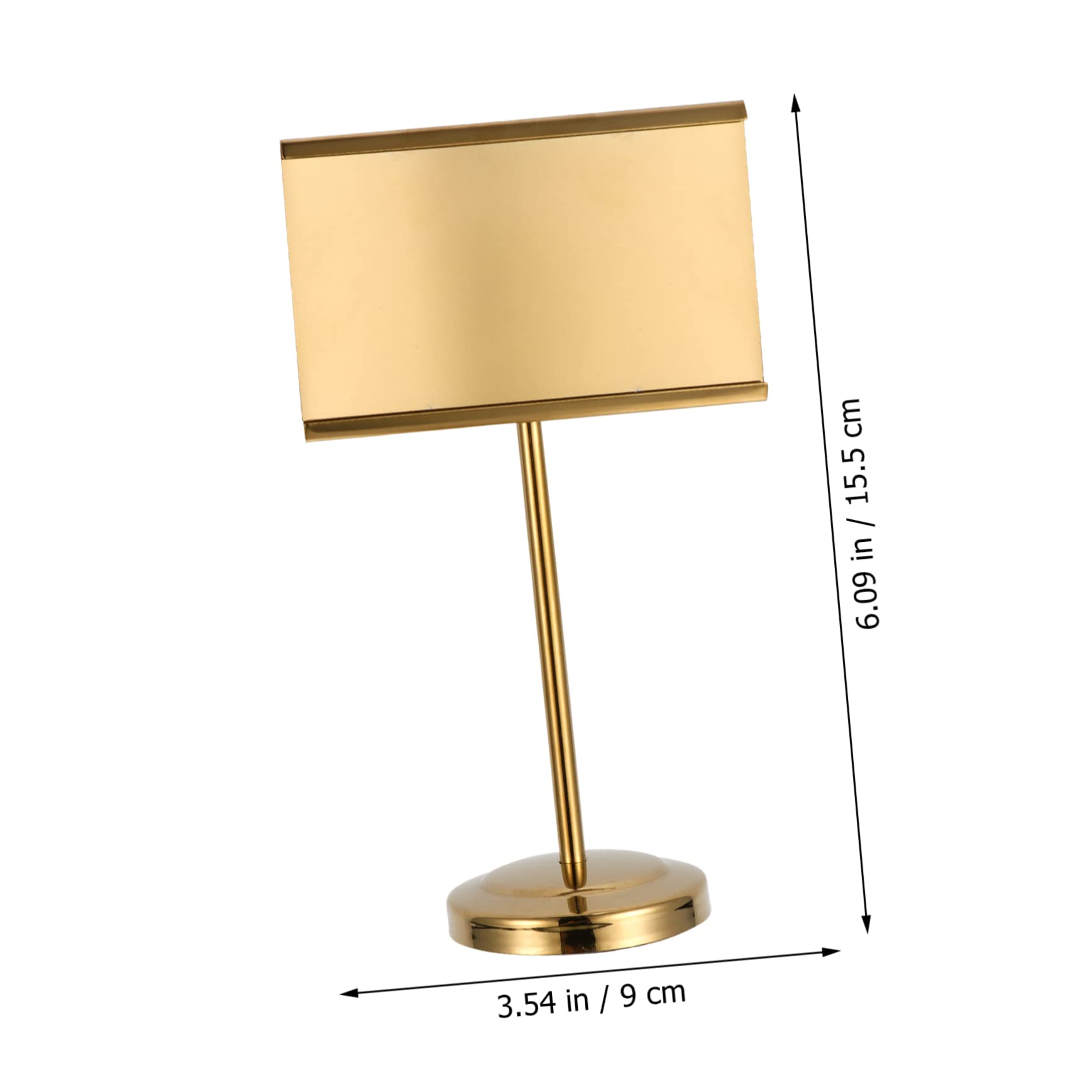 PRETYZOOM Adjustable Angle Table Number Stand Metal Base Menu Holder Wedding Banquet Place Card Rack Stainless Steel