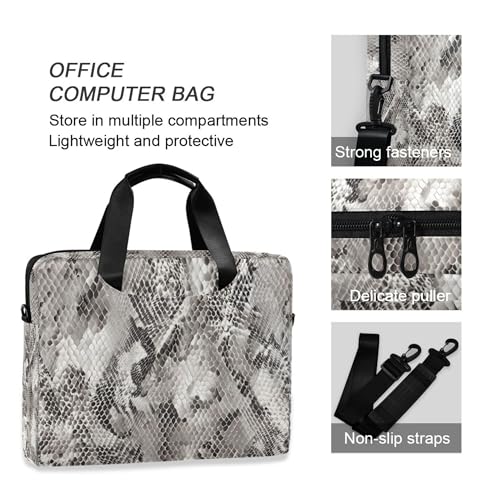 Maletín para portátil diseño gris serpiente 13-15.6 pulg miniatura 5